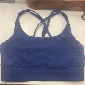 Lululemon Ribbed Long-line energy bra size 10 regatta blue